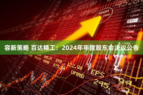 容新策略 百达精工：2024年年度股东会决议公告