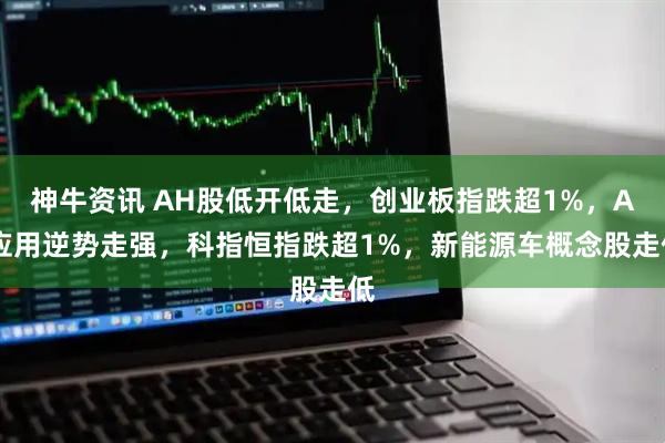 神牛资讯 AH股低开低走，创业板指跌超1%，AI应用逆势走强，科指恒指跌超1%，新能源车概念股走低