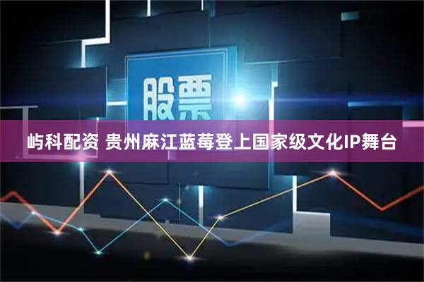 屿科配资 贵州麻江蓝莓登上国家级文化IP舞台